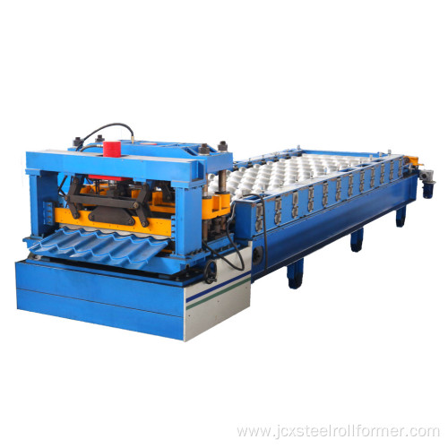 Step tile roll forming machine